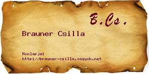 Brauner Csilla névjegykártya